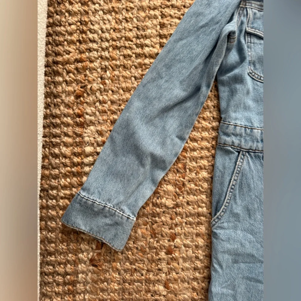 Topshop Sky Blue Denim Jumpsuit